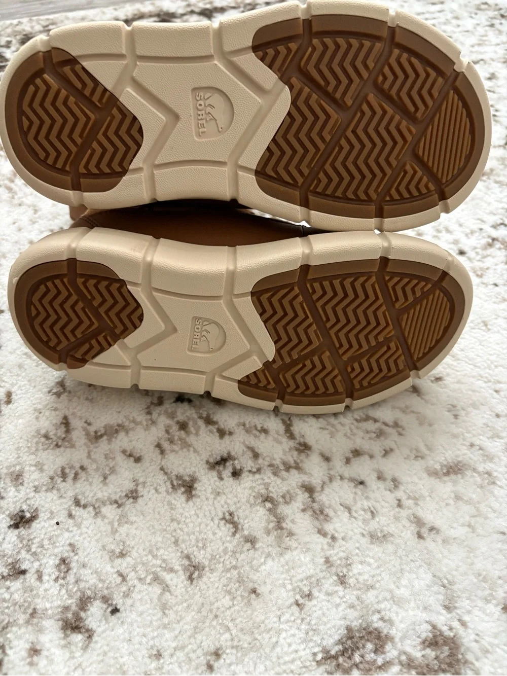 Sorel Kids Tan Faux-Fur Lined Lace-Up Boots